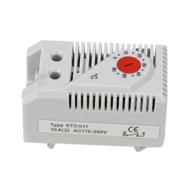 Imagem de ZAWELIYO Interruptor do Controlador de Temperatura do Termostato Mecânico para Garagem de Escritório Doméstico, Termostato Elétrico Ajustável 0-60 ℃ para Filtro de Ventilador Aquecedor, Botão (KTO011)