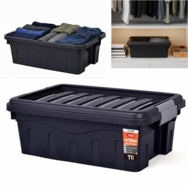 Imagem de Caixa Organizadora Empilhavel Multiuso 11 Litros Trava Organizador Ref