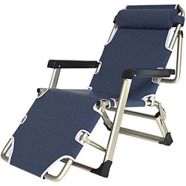 Imagem de Cadeira de gravidade zero, resistente, com gravidade zero, espreguiçadeira, cadeira de escritório dobrável de metal, para uso ao ar livre, portátil, relaxante, com almofadas, espreguiçadeira