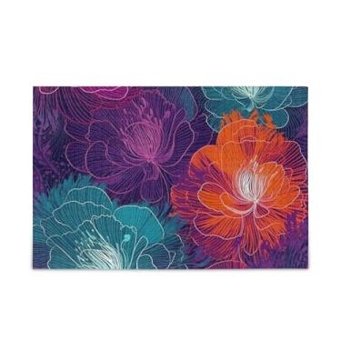 Imagem de WELLDAY Quebra-cabeça linha abstrata flores 1000 peças grande jogo de arte para adultos adolescentes