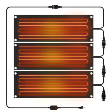 Imagem de Fuceter Tapete de passarela de derretimento de neve (25,4 x 76,2 cm 3 peças)
