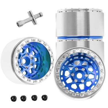 Imagem de hopsupRC Rodas de alumínio RC 2,2 polegadas aro Beadlock pneus para 1/10 SCX10 90046 AX103007 SCX10 II SCX10 III TRX4 TRX6 Gen7 8 D90 VS4-10 MST CFX. RC, cubo de roda, Beadlock, jantes, resistente