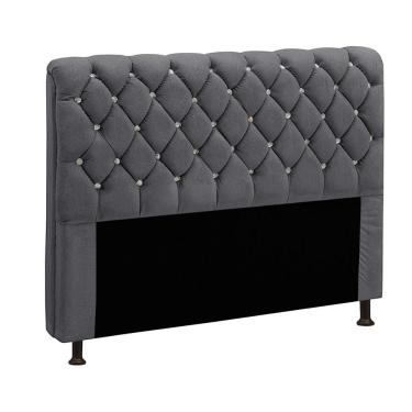 Imagem de Cabeceira Fernanda 1,95 King Size Shop Das Cabeceiras Chumbo