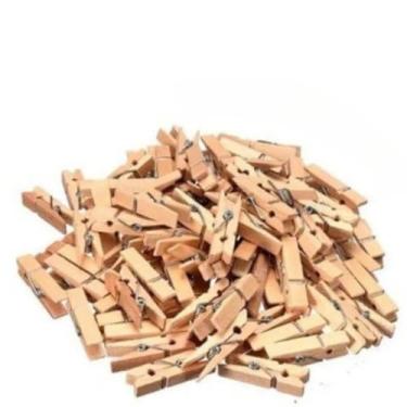 Imagem de Memory Board Com Mini Prendedores + Led Enfeite de Natal - Tela Aramada Colorida, Painel de Fotos Decorativo para Parede Brasileira(10 MINI PRENDEDORES CRU)