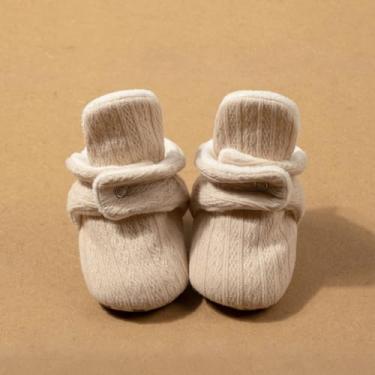 Imagem de Botas de algodão para recém-nascidos e quentes para o inverno, meias aconchegantes com sola macia, sapatos para primeiros andadores com aderência antiderrapante, Damasco, 0-6 Meses