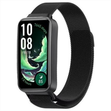 Imagem de Pulseira De Metal Magnética Confortável Para Huawei Band 10 9 8 Acessó