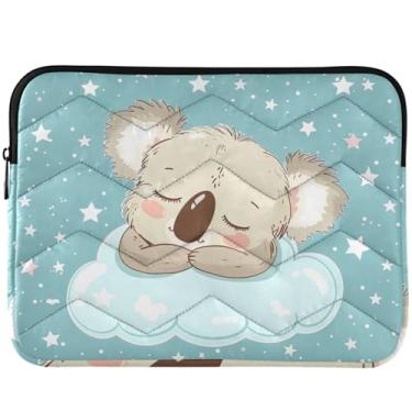 Imagem de Linda capa protetora para computador portátil com nuvem adormecida de coala, capa universal para laptop de 13 polegadas