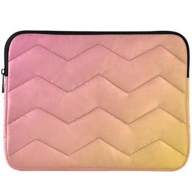 Imagem de Linda capa para notebook ombré rosa amarelo gradiente capa universal para notebook 13-14 polegadas capas de computador fofas para Macbook Pro 14 polegadas