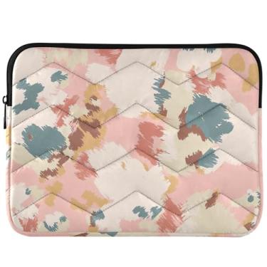 Imagem de Capa para notebook rosa camuflagem floral para MacBook Air 13 manga universal 13-14 polegadas capa acolchoada para laptop