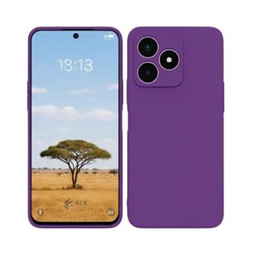 Imagem de Capa Silicone Aveludada Ultra Fina Compatível com Realme C51 / C53 / Note 50 – Case Resistente Antichoque Premium (Roxo)