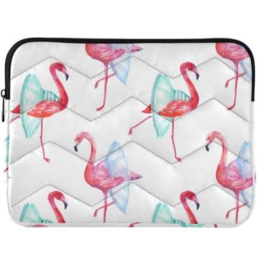 Imagem de Capa para laptop acolchoada com estampa de balé flamingos engraçados para MacBook Pro de 14 polegadas, bolsas e capas para notebook universal de 13 a 14 polegadas