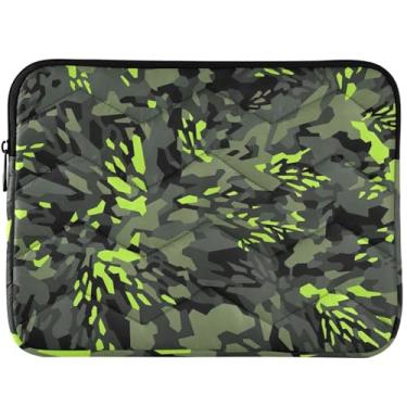 Imagem de Capa para notebook personalizada camuflagem geométrica neon capa universal para laptop 13-14 polegadas capa para laptop para MacBook Pro 14 capa