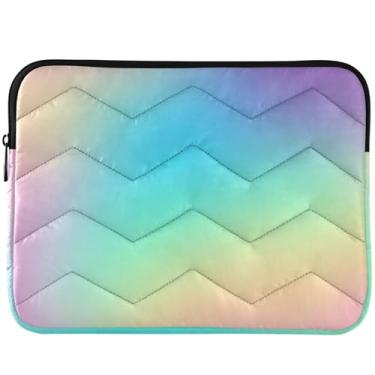 Imagem de Capa para notebook gradiente arco-íris pastel capa universal de 13 a 14 polegadas para computador para Macbook Pro capa de 13 polegadas
