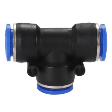 Imagem de CYSUE Acessórios para tubos pneumáticos de PC peças de compressor de ar junta pneumática de empurrar reto 1/2 "1/10.2 cm 3/8 "1/20.3 cm rosca externa M5 4-12 mm (PE, 16 mm)