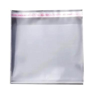 Imagem de Sacos Transparentes Autoadesivos 100pcs OPP Plástico Celofane Para Emb