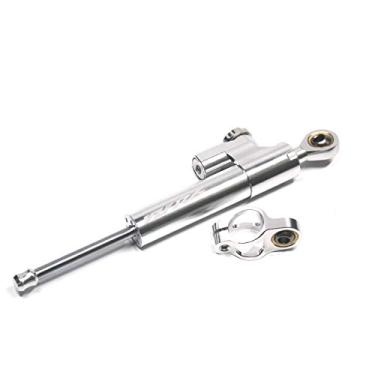 Imagem de AEHON Estabilizador de direção de amortecedor CNC para motocicleta, controle de segurança invertido linear com suporte para YZF R6 2006-2017 YZFR1 kit de montagem (prata YZFR6)