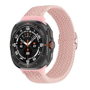 Imagem de ZUC Pulseira trançada de nylon para Samsung Galaxy Watch 7 Ultra, pulseira de nylon elástico de 47 mm Correa, Watch 7 Ultra, Ágata