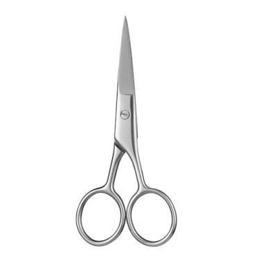 Imagem de Tesoura de bigode – Lâminas de aço inoxidável para corte suave – Design ergonômico, ideal para bigodes, barbas e cuidados com os pelos faciais