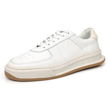 Imagem de Tênis Masculino Casual Branco Couro DIfranca - 30029, 37