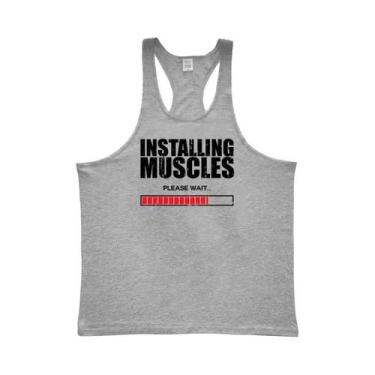 Imagem de Camiseta Sem Mangas De Algodão Respirável Para Homens, Top De Academia