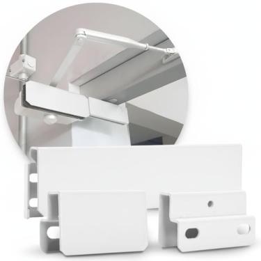 Imagem de Suporte De Mola Aérea 65/85Kg Para Porta Vidro Ipec F3/F4, BRANCO