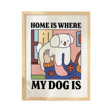 Imagem de Arte De Parede Em Lona Kawaii Com Gato Lavando as Patas Para Banheiro,