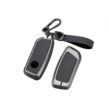 Imagem de Capa anti-riscos de liga de zinco para chave de carro, compatível com BMW X1 U11 / 7 Series G70 I7 X7 G07 LCI IX I20 G09 XM U06 G81 M3 2023(Rope Buckle-gray)