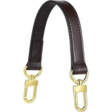 Imagem de RYYXZXL Alça transversal de couro para bolsas e embreagens LV alça de ombro de substituição (Café-L: 1,8 cm, G: 65 cm)