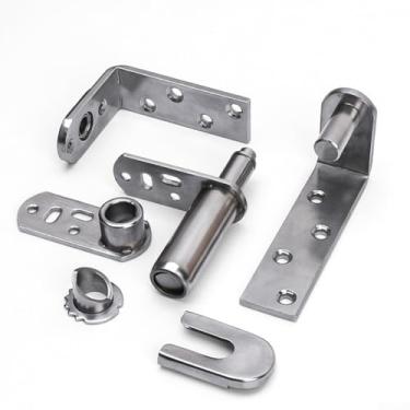 Imagem de Double Swinging Door Hinges - Stainless Steel Self-Returning Hinges Cafes, Bars, and More(S)