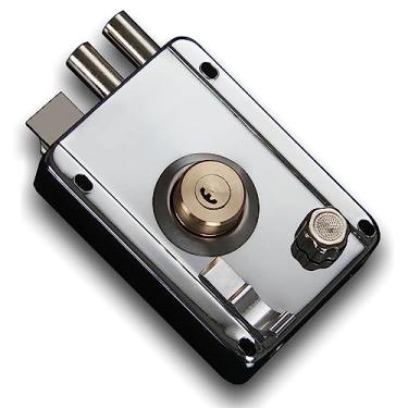 Imagem de Fafeicy Fechadura de Portão Externa de Aço Inoxidável Com Núcleo de Fechadura de Cobre, Segurança de Borda Aberta Esquerda Anti-roubo de 20,4 Onças de Seguro Múltiplo para