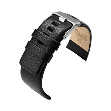 Imagem de Pulseira De Relógio Masculina Em Couro Bovino Preto E Marrom 22mm-32mm