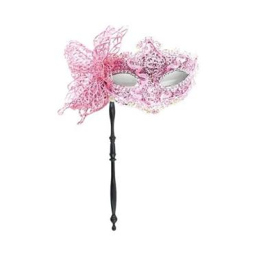 Imagem de Máscara De Halloween Para Mulheres Com Bastão De Apoio, Acessórios De 