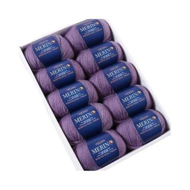 Imagem de Fio De Lã Fina De 500g Para Tricô Artesanal DIY Moda Outono Inverno Pa