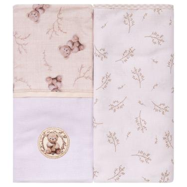 Imagem de Manta Flanelada para Bebê 2 Unidades 79cm x 80cm Baby Joy