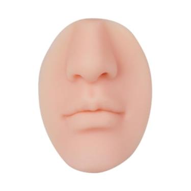 Imagem de KiBcsLic Dispensador de sabonete líquido em formato de nariz, para parede, recarregável e com mecanismo de apertar, ideal para banheiros residenciais, Cor de Pele Clara