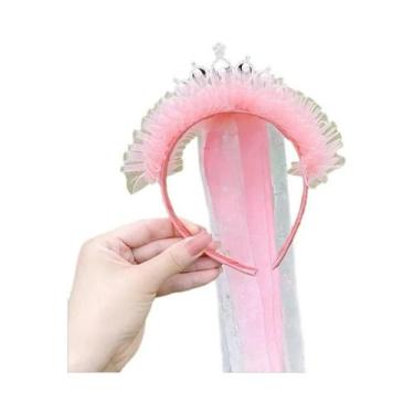 Imagem de Tiara De Cabelo Trançada Infantil Princesa Elsa Rapunzel Do Filme Entr