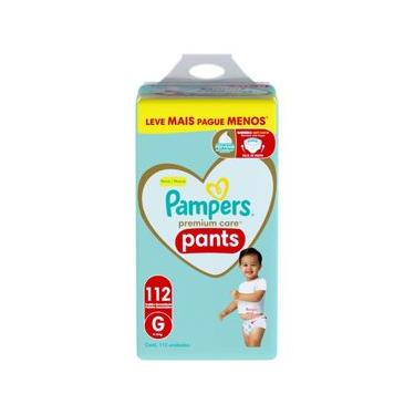 Imagem de Fralda Descartável Infantil Pampers Pants Premium Care G Pacote 112 Unidades Leve Mais Pague Menos