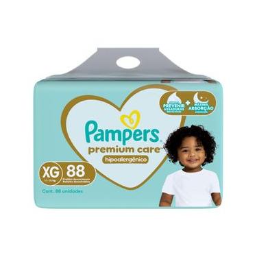Imagem de Fralda Descartável Infantil Pampers Premium Care XG Pacote 88 Unidades