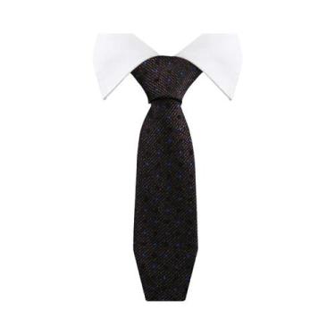 Imagem de Gravata Masculina Slim Paisley De 36 Cores, Luxuosa, Azul Vintage, Par
