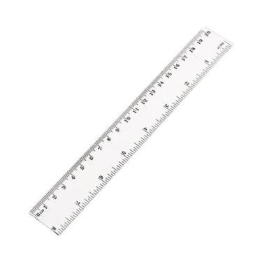 Imagem de Régua Plástica Transparente Azul 15/20/30cm Portátil E Bonita Para Est