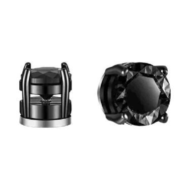 Imagem de Conjunto De Brincos Masculinos Modernos Com Zircônia Redonda E Folha A