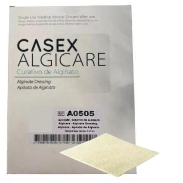 Imagem de Curativo Alginato Calcio Feridas Machucados 5x5cm 01 Unidade - Casex