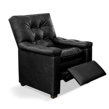 Imagem de Poltrona Reclinável Imperador Couro Facto Preto - SOFA STORE