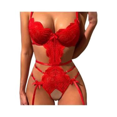 Imagem de Conjunto De Sutiã De Renda Azul Com Alças Para Mulheres, Lingerie Sexy