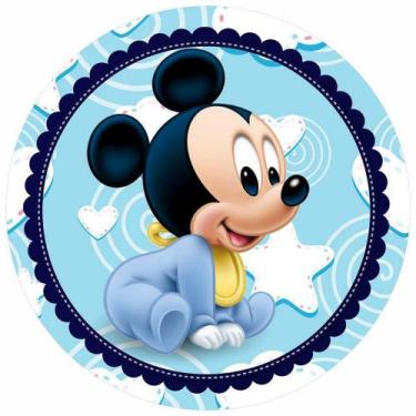 Imagem de Painel Festa Redondo 3d baby disney mickey Sublimação 1,50M - Fantasia