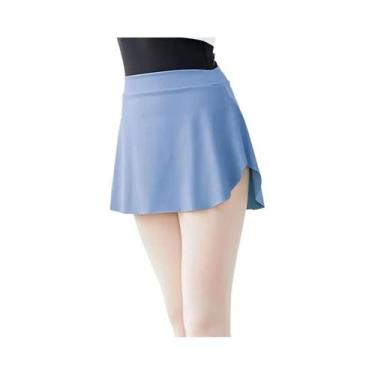 Imagem de Saia De Balé Preta Para Mulheres Com Fenda Lateral, Vestuário De Dança