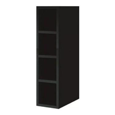 Imagem de Kit 2 Nicho Garrafeiro Adega Porta Garrafas Preto Fosco