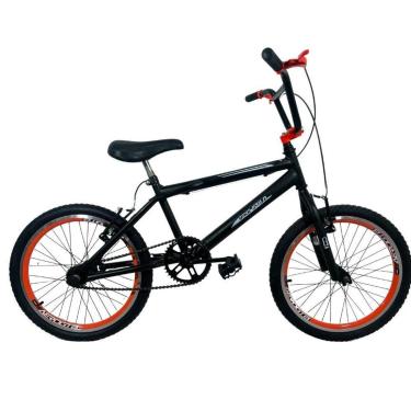 Imagem de Bicicleta Infantil Cross Freestyle Aro 20 Masculina Preto/Laranja Neon-Unissex