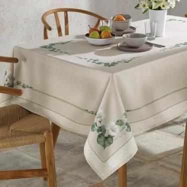 Imagem de Toalha de Mesa Döhler Renova Botânica  Estampa Floral  Jantar Elegante