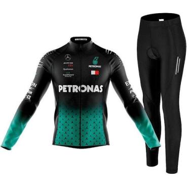 Imagem de Kit Camisa Ciclismo Petronas Com Calça Ciclismo Espuma Refletivo Uv -,